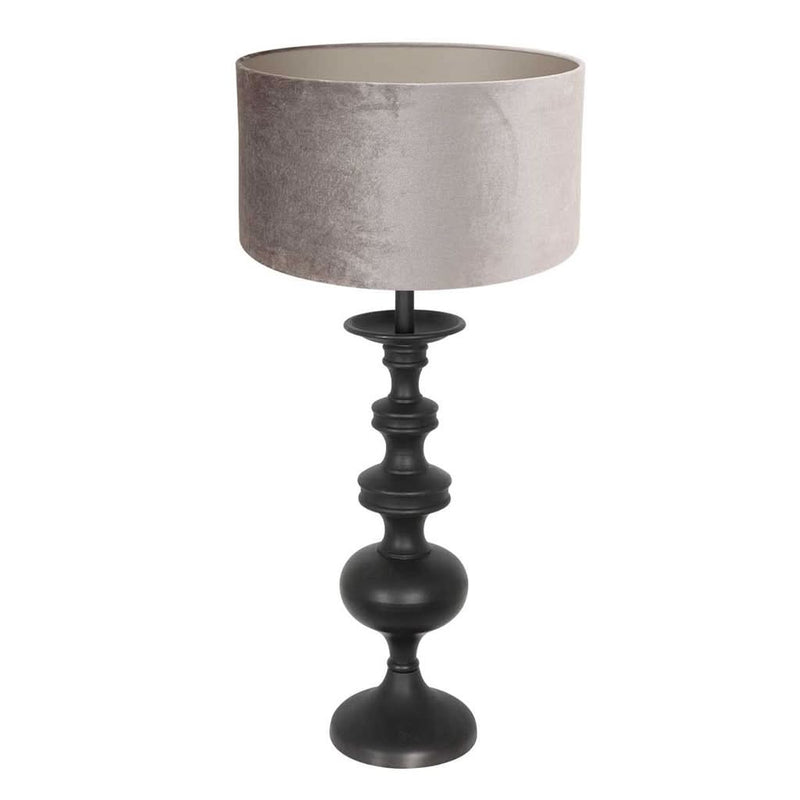 Lampe Table Élegante Noir Argent