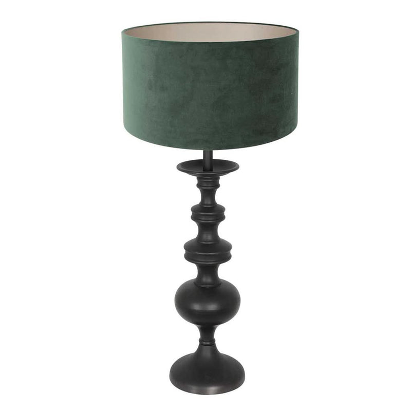 Lampe de Table Chic en Velours Vert