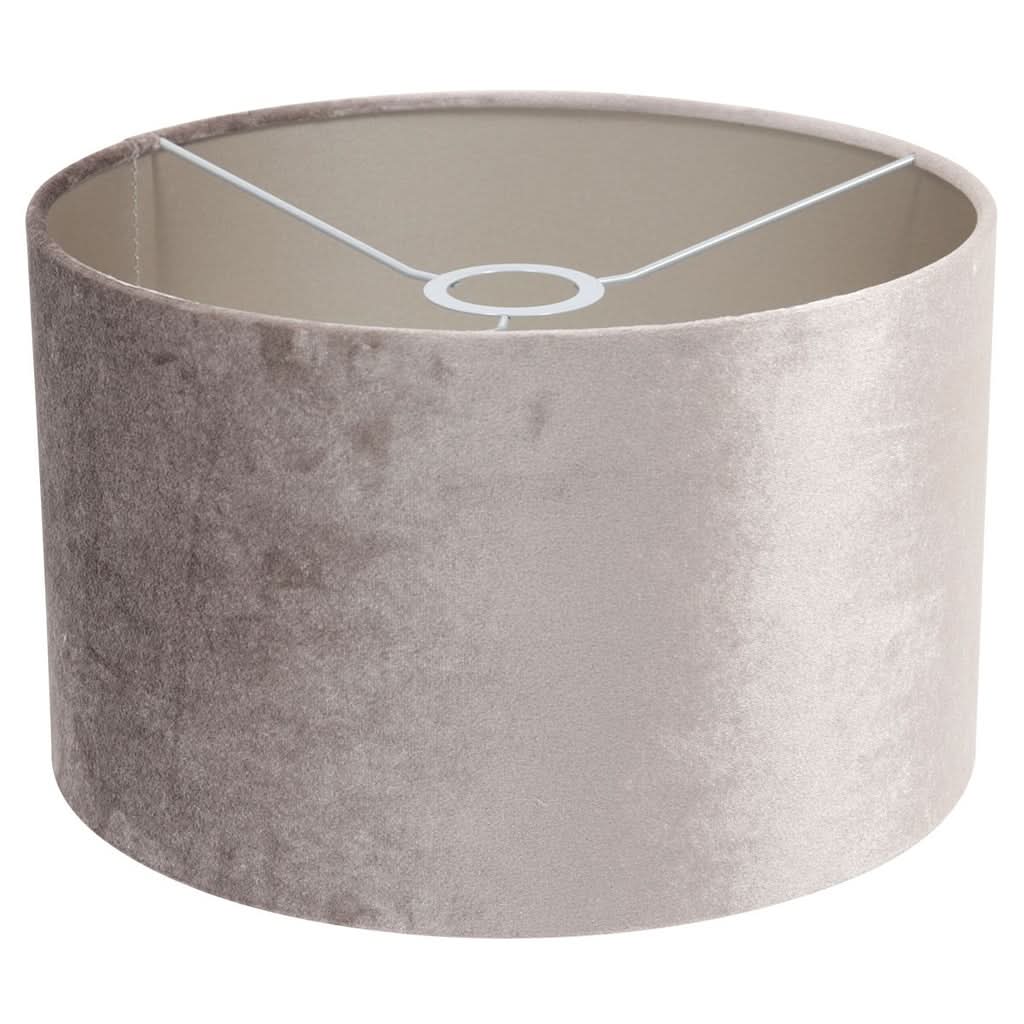 Lampe de table Poteau 7122ZW Noir + Abat-jour Velours Argent | Designix - - https://designix.fr