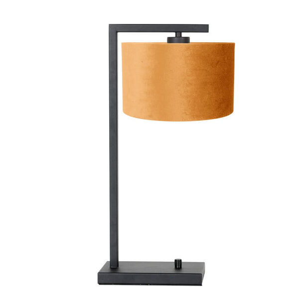 Lampe Table Noir Velours Doré
