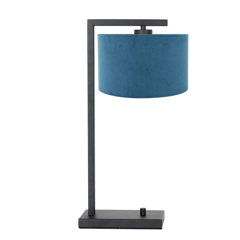 Lampe Table Noir Velours Bleu