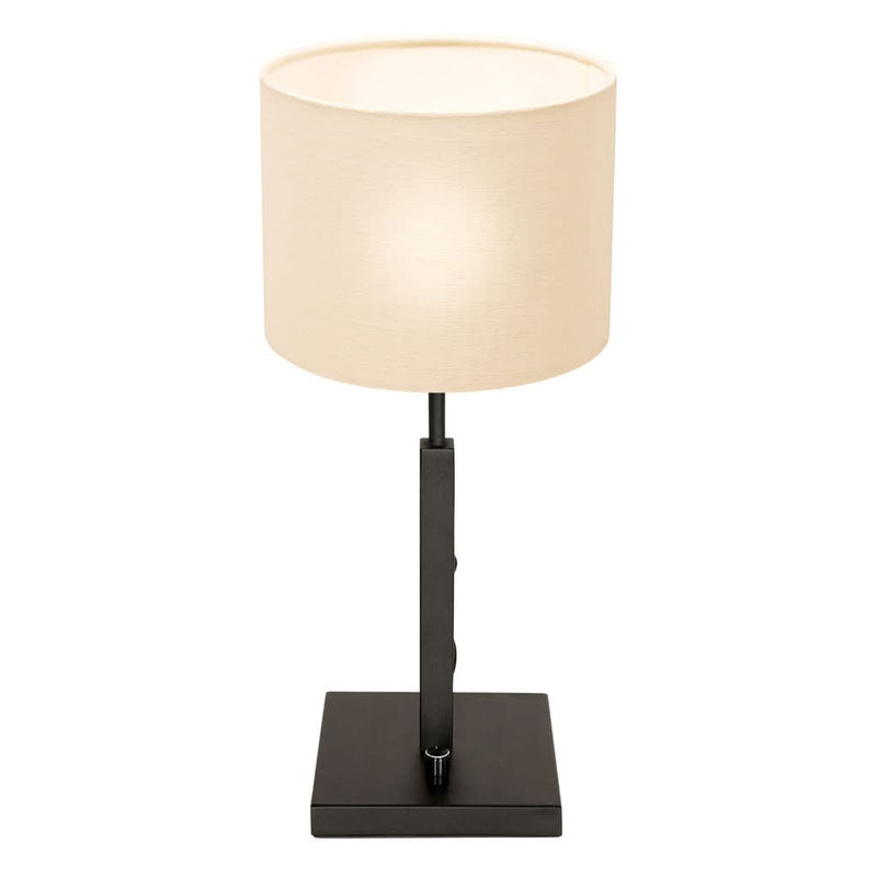 Lampe Élégante Noir Lin Blanc