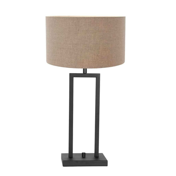 Lampe Table Noir Lin Gris