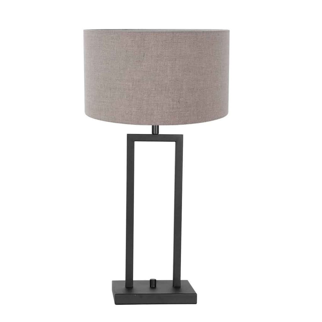 Lampe Table Noir Lin Gris