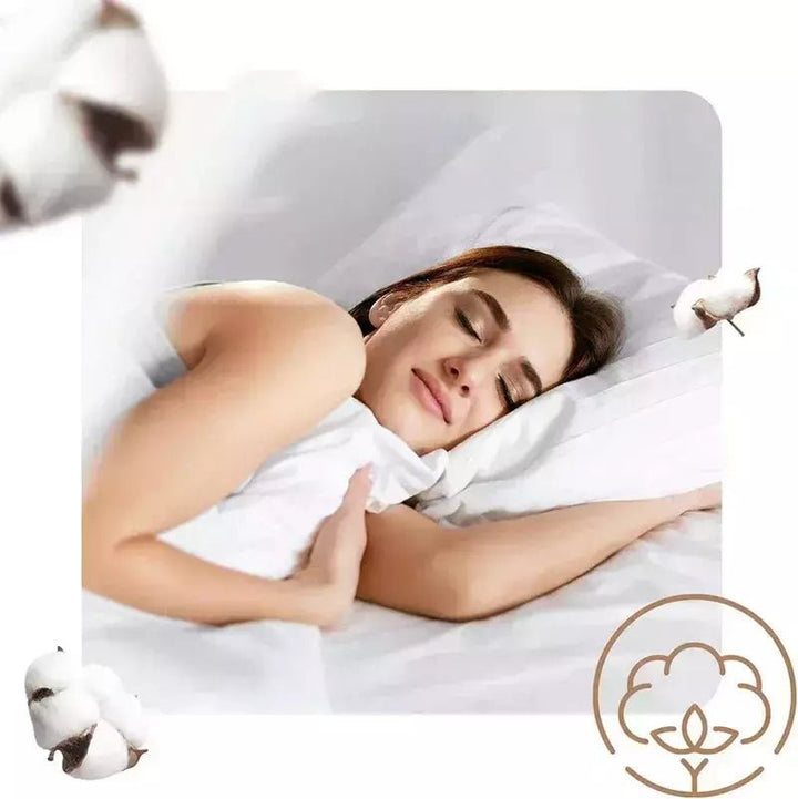 Taie d'Oreiller 100% Coton | Confort - Designix Taies d'oreiller Blanc 2 pièces 70x70 cm