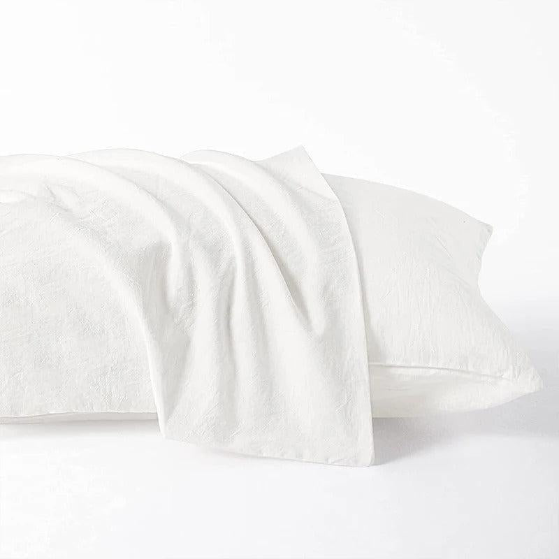 Taie d'Oreiller 100% Coton | Confort - Designix Taies d'oreiller Blanc 2 pièces 70x70 cm