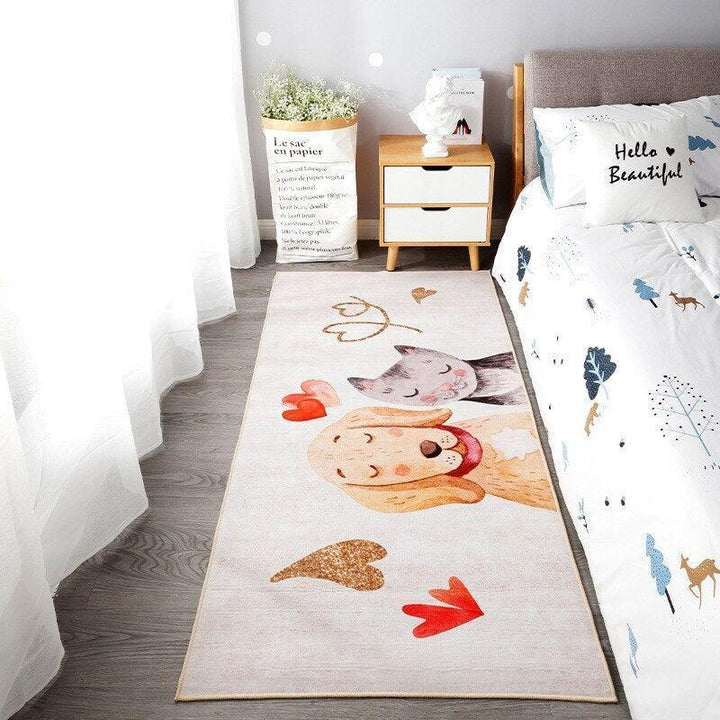 Tapis de Sol Enfant | Fusion Créative | Designix - Tapis Chien & Chat Coeur 60x160 cm  - https://designix.fr/