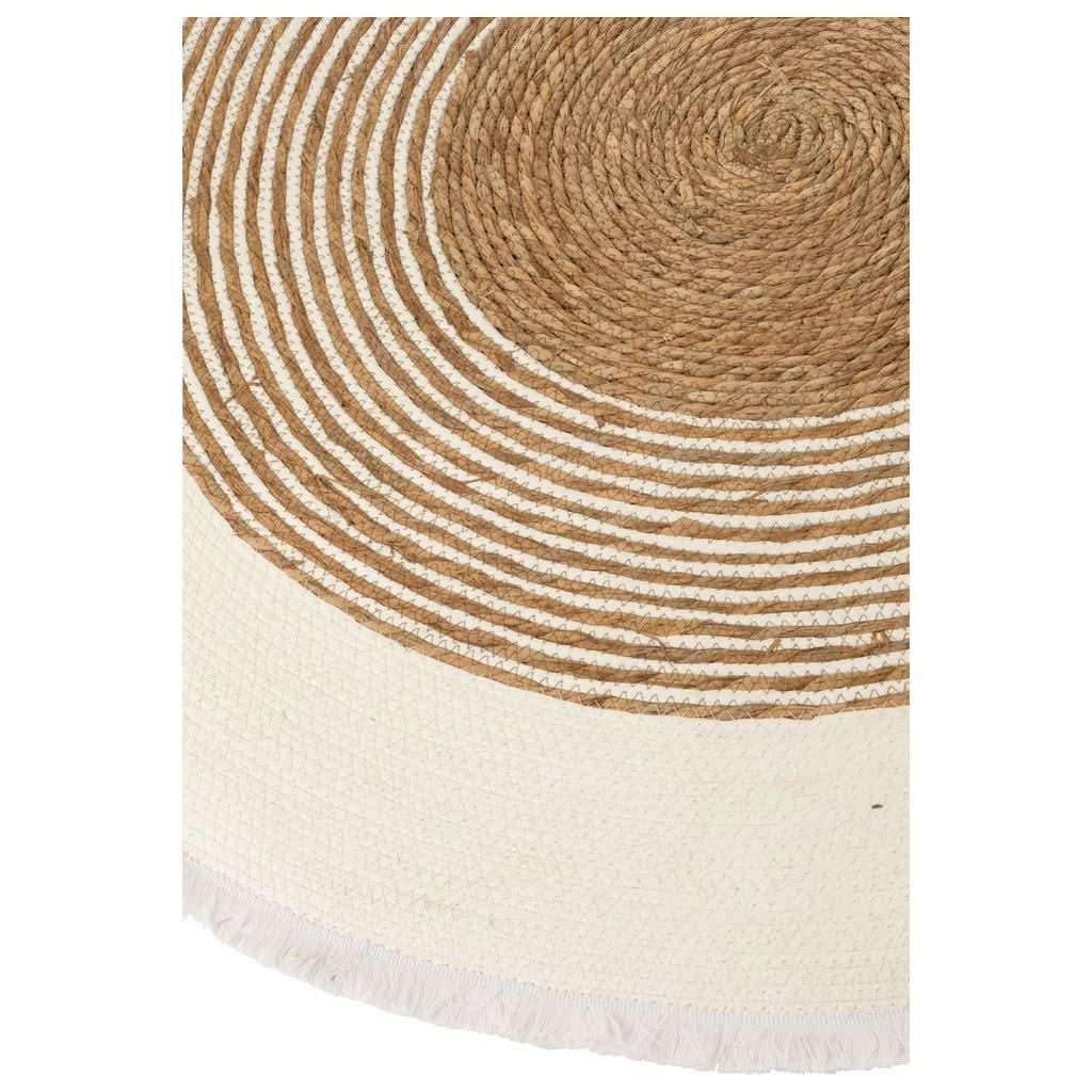 Tapis Herbe Tissée Blanc Naturel