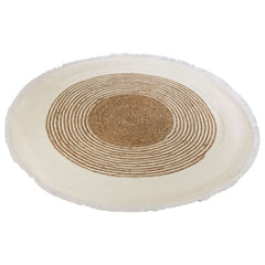 Tapis Herbe Tissée Blanc Naturel