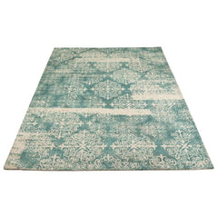 Tapis Oriental Coton Bleu