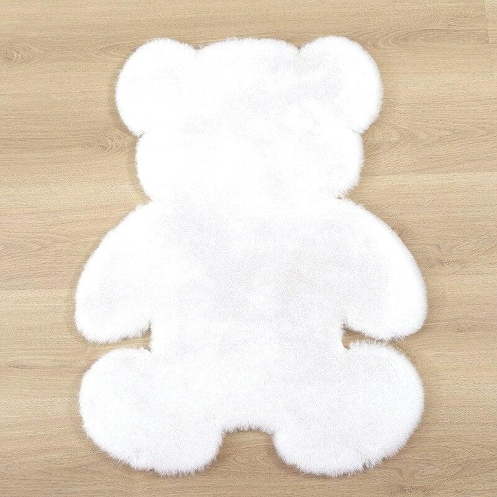 Tapis Ours | Ourson Douillet - Designix Tapis Blanc 45x60cm