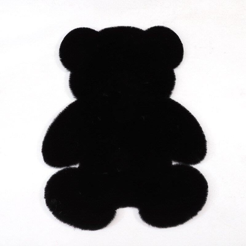 Tapis Ours | Ourson Douillet | Designix - Tapis Noir 45x60cm  - https://designix.fr/