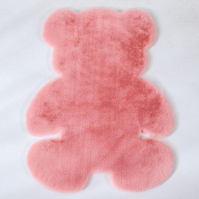 Tapis Ours | Ourson Douillet | Designix - Tapis Rose 45x60cm  - https://designix.fr/