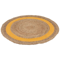 Tapis Rond Jute Ocre Naturel