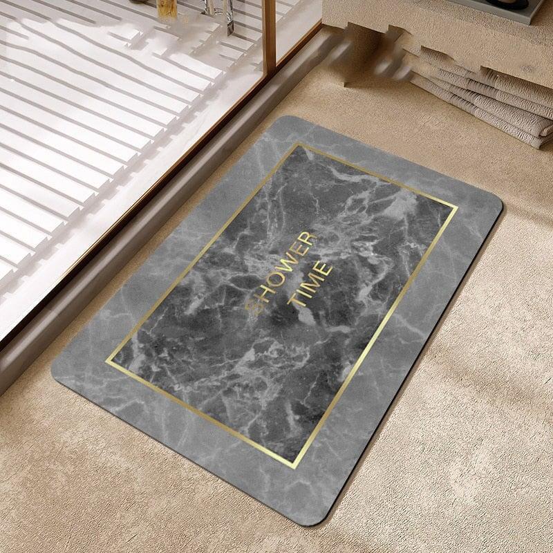 Tapis Salle de Bain Design | Fusion de Styles | Designix - Tapis Noir & Or 50 x 80 cm  - https://designix.fr/