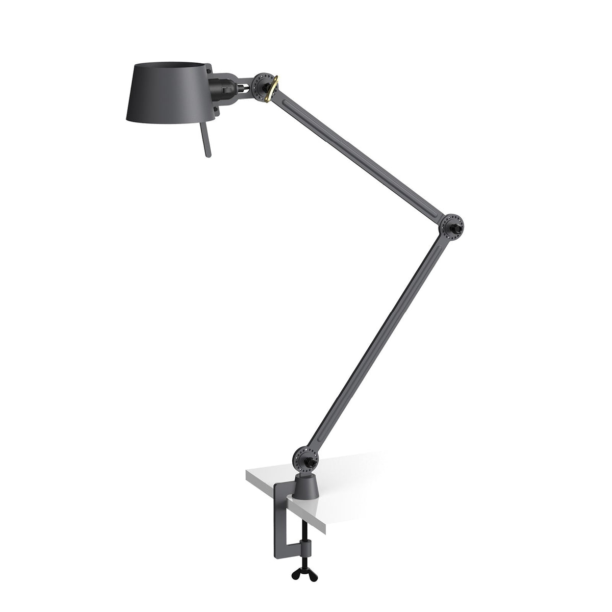 Lampe de bureau Bolt 2 bras à pince Gris nuit