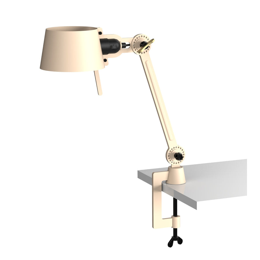 Lampe de bureau Bolt Small 1 bras à pince Blanc cassé