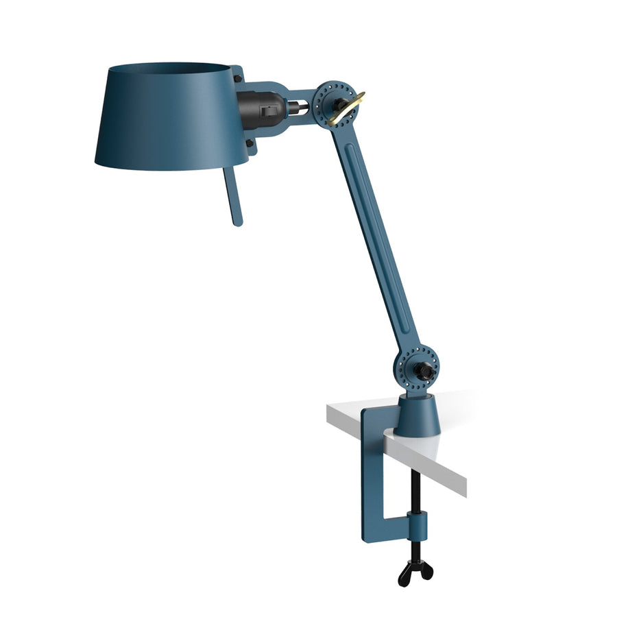 Lampe de bureau Bolt Small 1 bras à pince Bleu orage