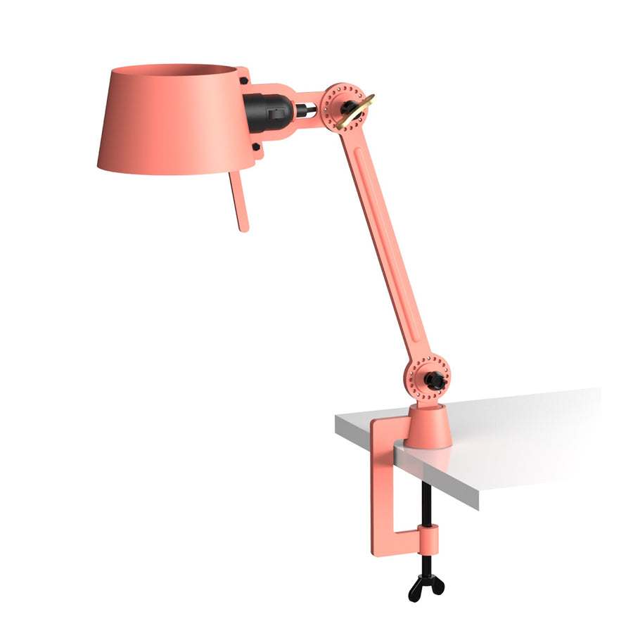 Lampe de bureau Bolt Small 1 bras à pince Rose aurore