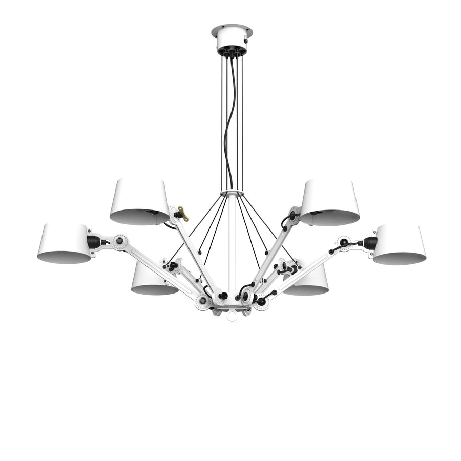 Lustre Bolt 6 bras Blanc pur