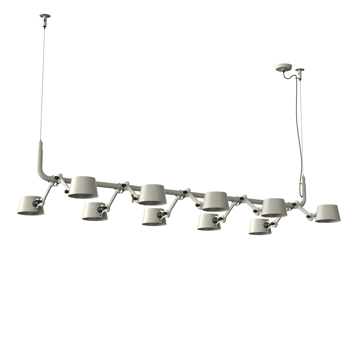 Suspension multiple Bolt 10 lumières Gris cendré