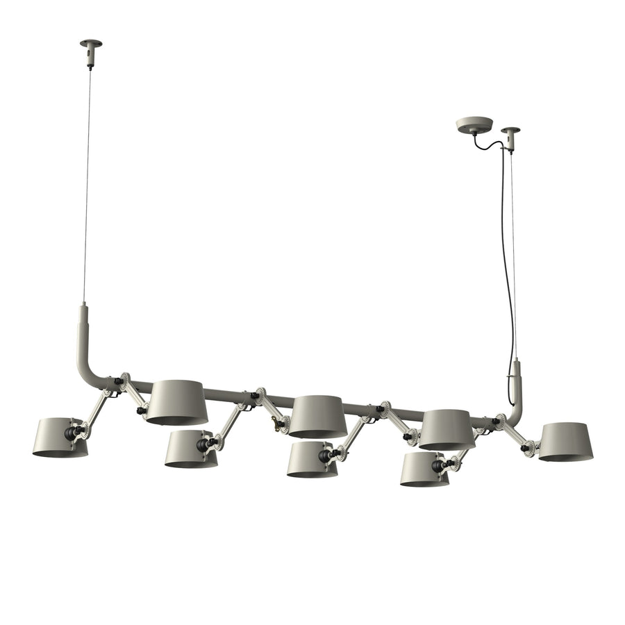 Suspension multiple Bolt 8 lumières Gris cendré