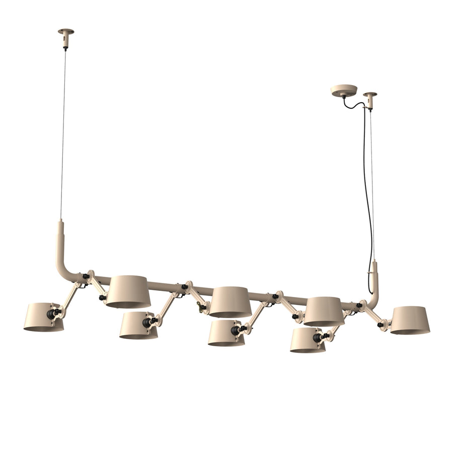 Suspension multiple Bolt 8 lumières Blanc cassé