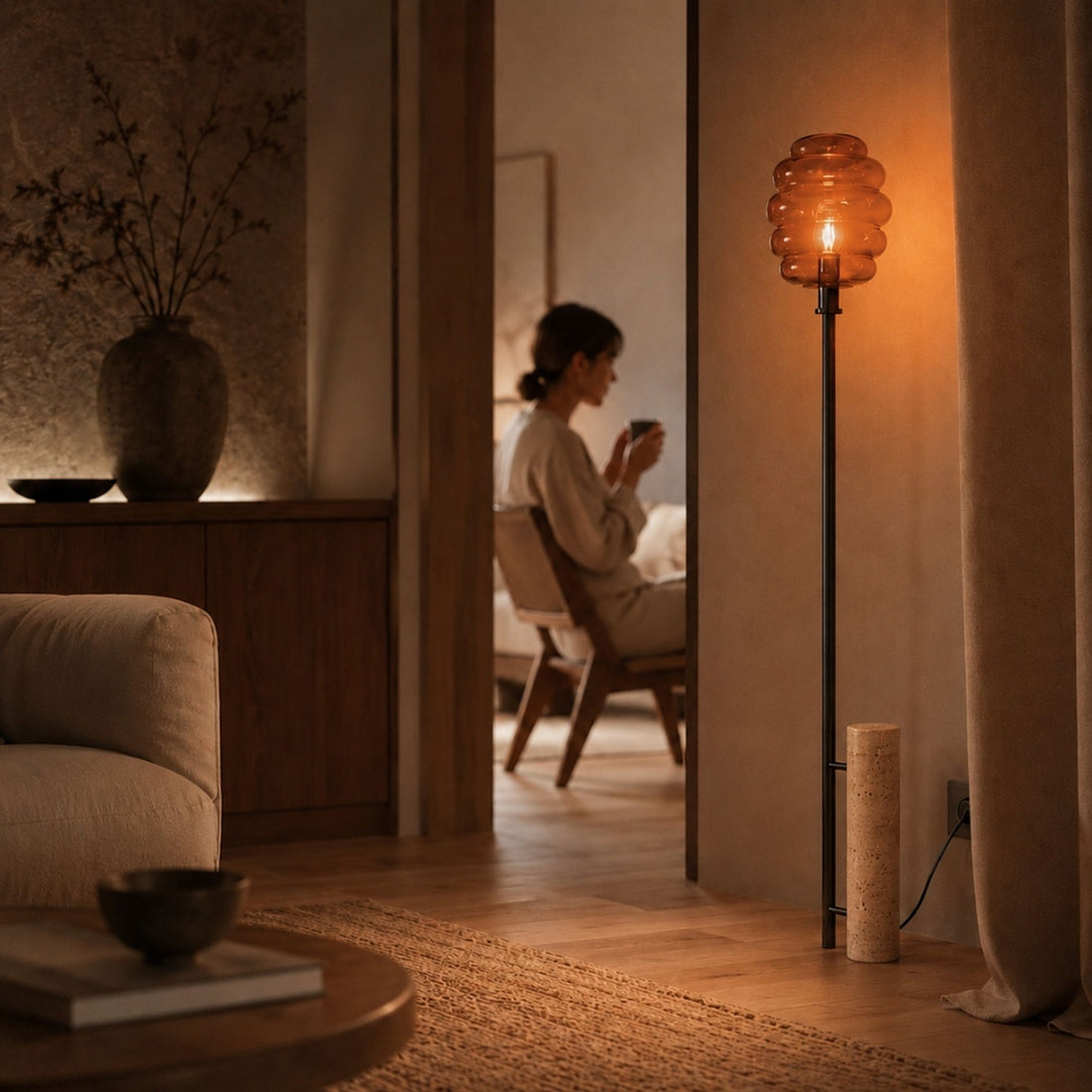 Lampadaire salon | Echos H 180 cm