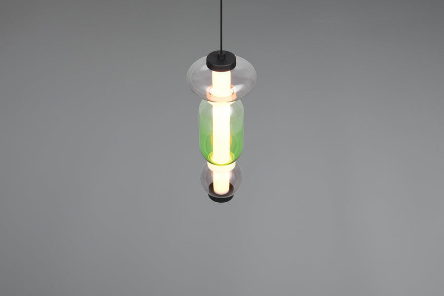 Suspension Minerva multicolore, verre, H 58 cm (334310117)