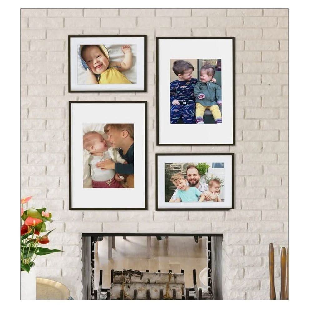 Trio Cadres Photo Plexiglas et Métal | Élégance - Designix Cadres Tableaux Noir 15x20cm