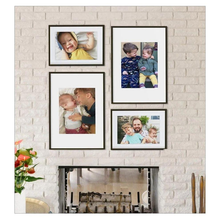 Trio Cadres Photo Plexiglas et Métal | Élégance - Designix Cadres Tableaux Noir 15x20cm
