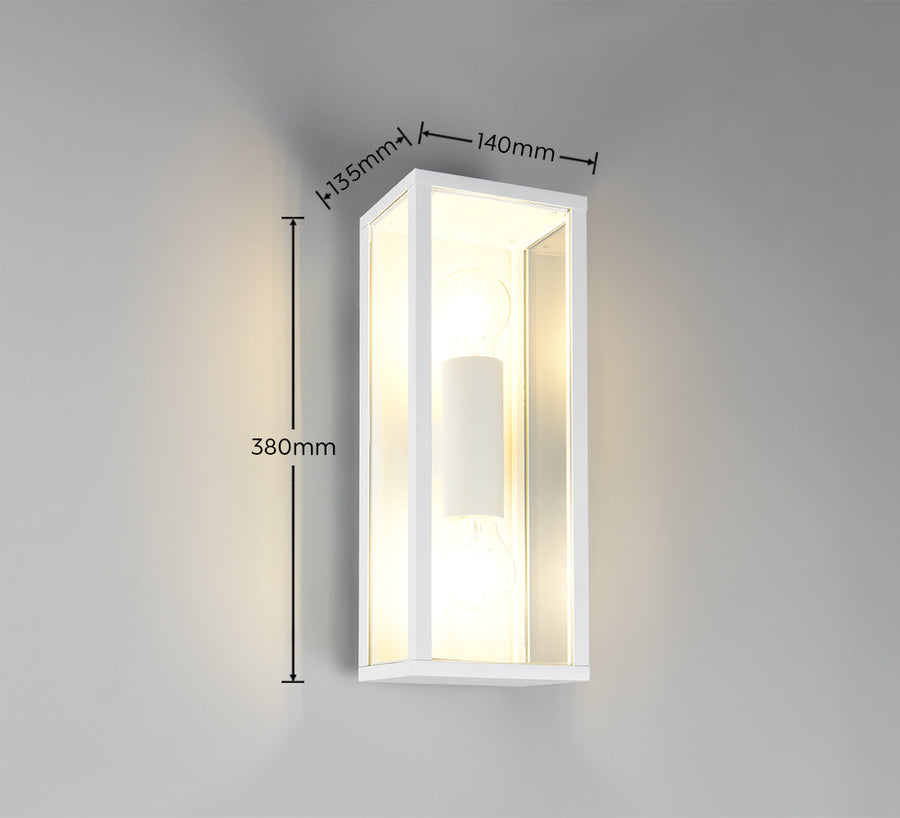Applique extérieure Garonne 2 lumières blanche mat