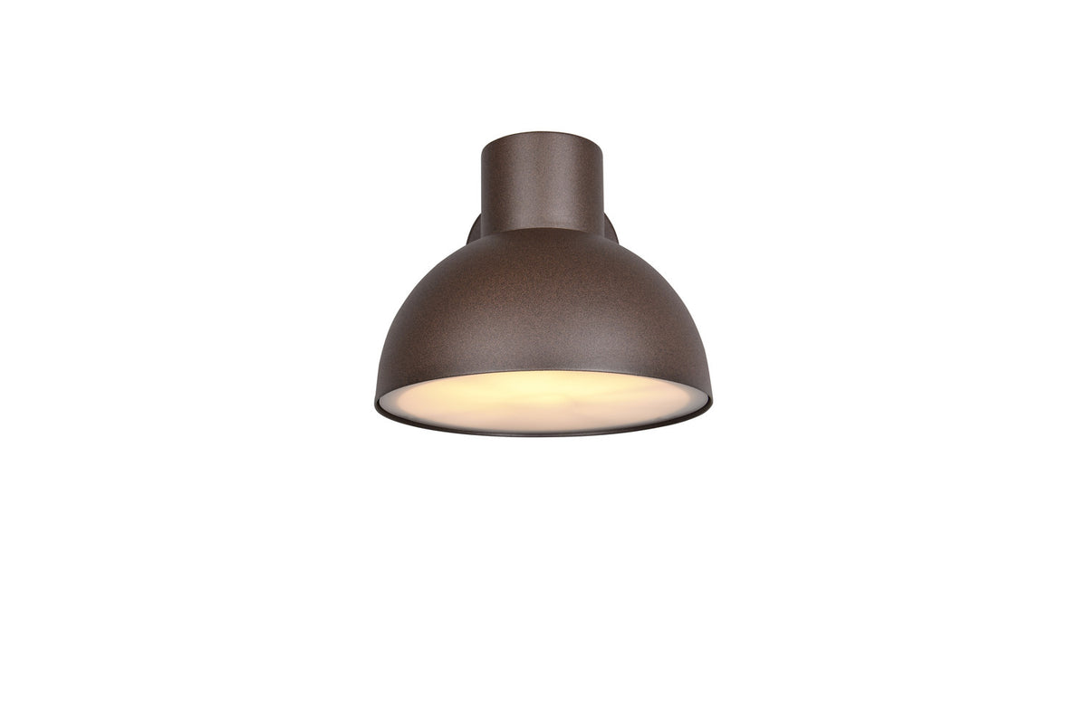 Vue de dessous de l'abat-jour bombé avec diffuseur lumineux allumé