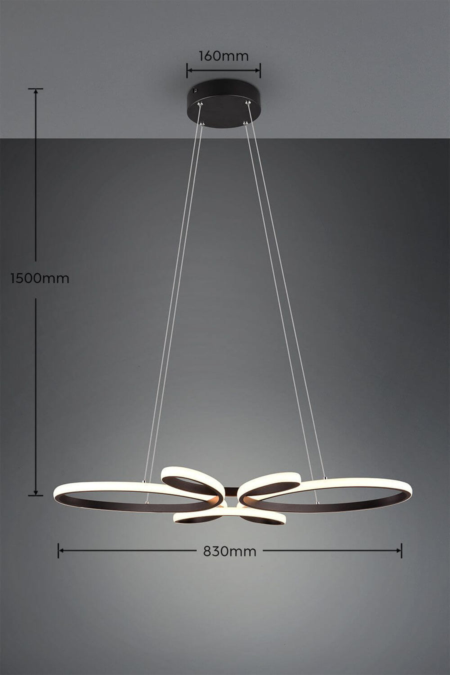 Suspension Fly noire mat