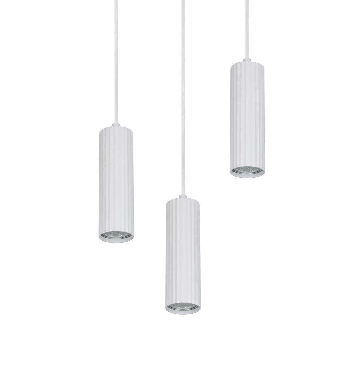 Suspension Soka 3 lumières blanche mat