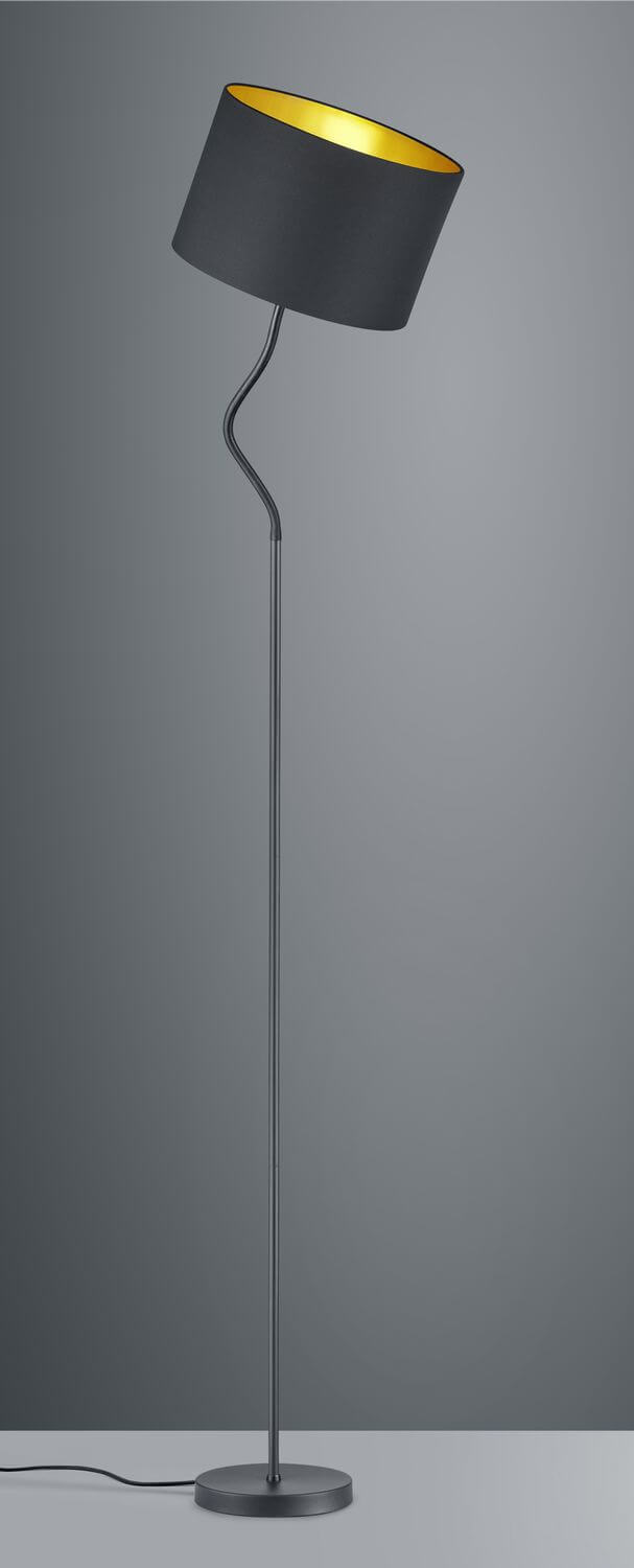 Lampadaire Hostel noir mat, L 156 cm