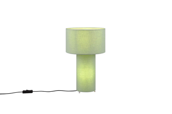 Lampe à poser Bale 2 lumières verte, tissu