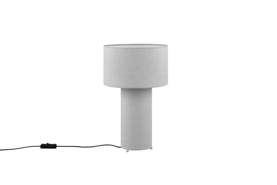 Lampe à poser Bale 2 lumières grise, tissu