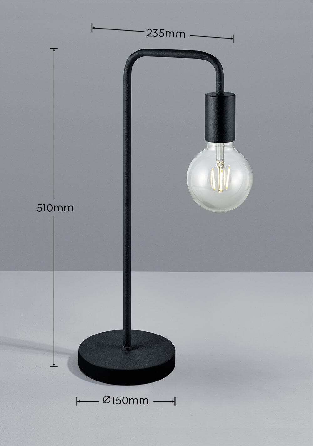 Lampe à poser Diallo noire mat