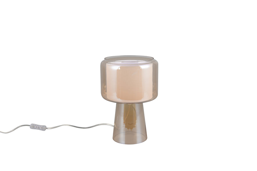 Lampe à poser Rocka ambrée, verre