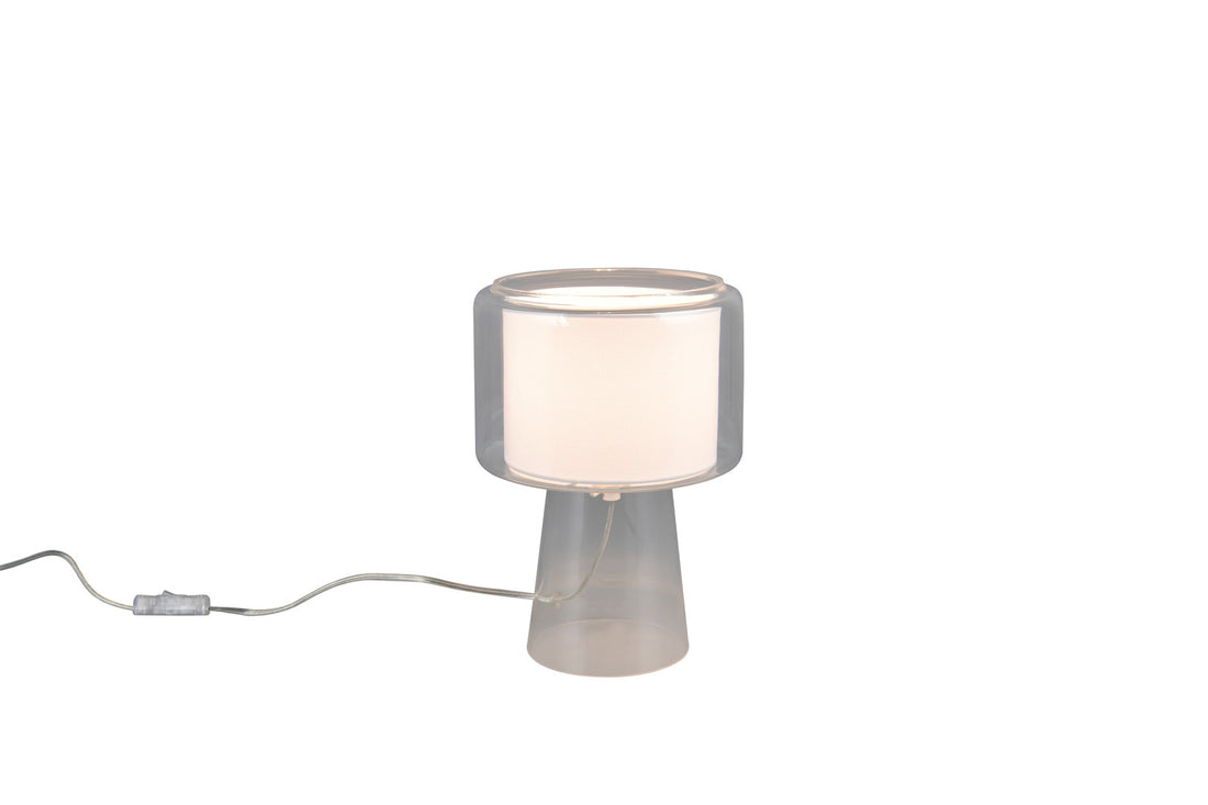 Lampe à poser Rocka transparente, verre