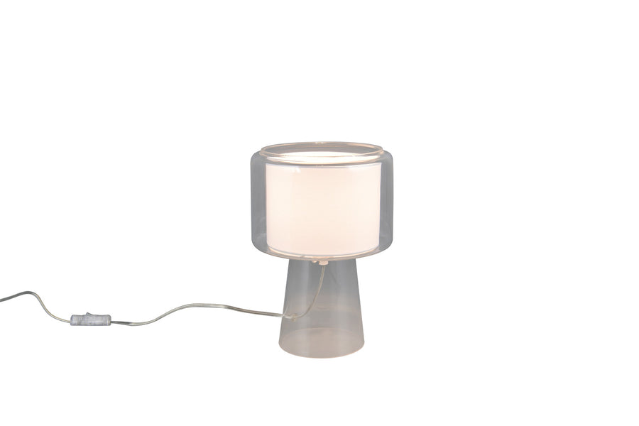 Lampe à poser Rocka transparente, verre