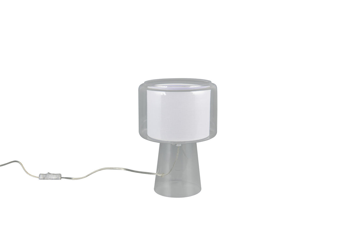 Lampe à poser Rocka transparente, verre