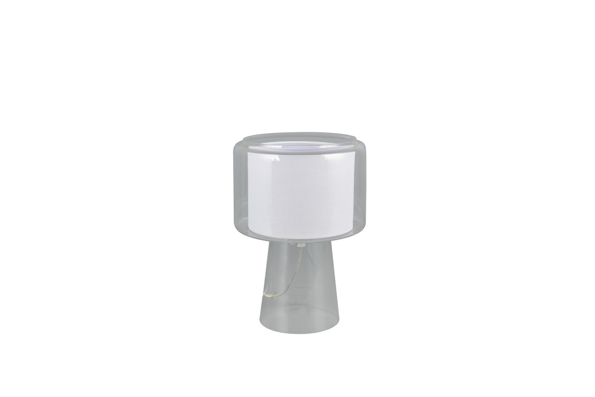 Lampe à poser Rocka transparente, verre