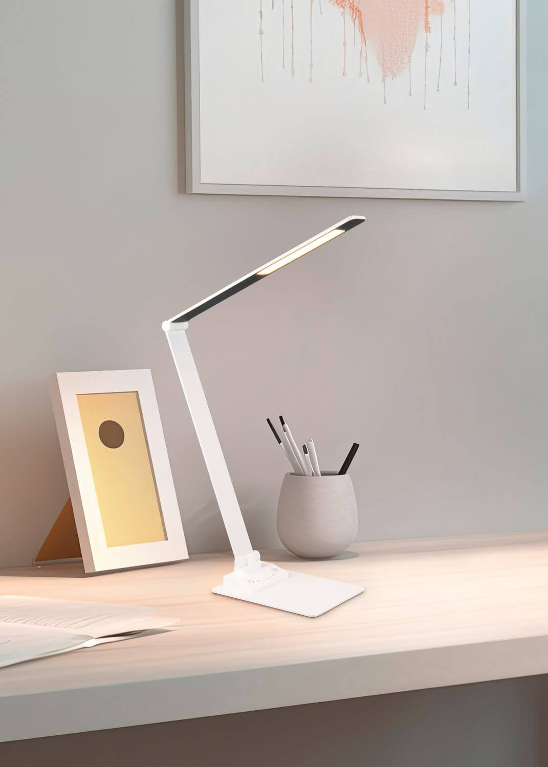 Lampe à poser Travis blanche mat