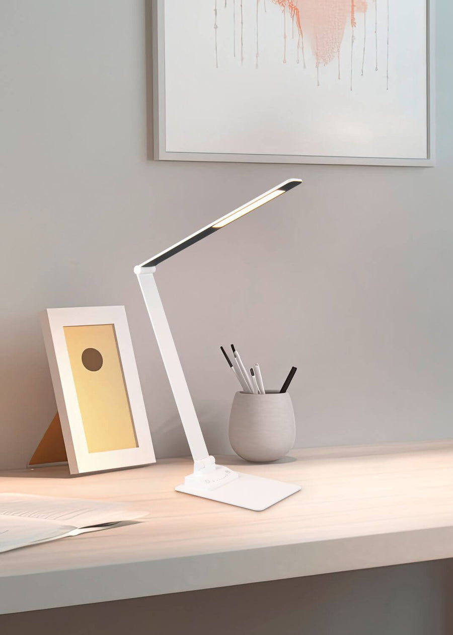 Lampe à poser Travis blanche mat