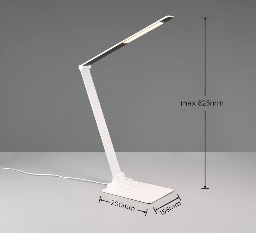 Lampe à poser Travis blanche mat