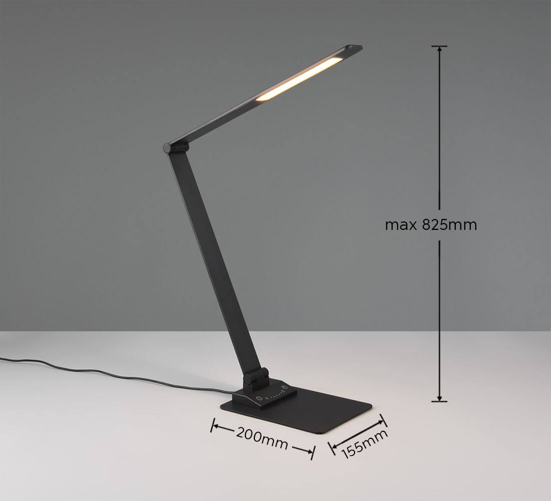 Lampe à poser Travis noire mat