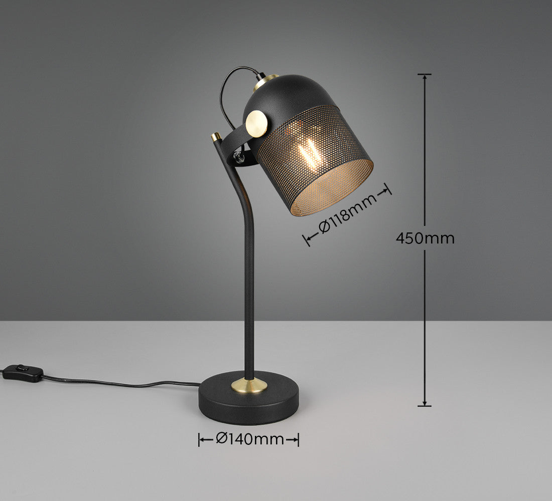 Lampe à poser Mixa noire mat