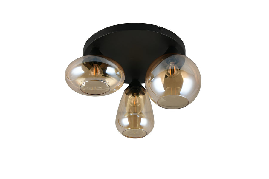 Plafonnier Lumina 3 lumières noir mat